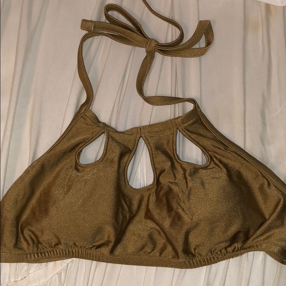 Barely worn gold bikini top! - Picture 1 of 3